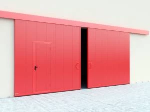 Противопожарные откатные ворота, 2000х7000